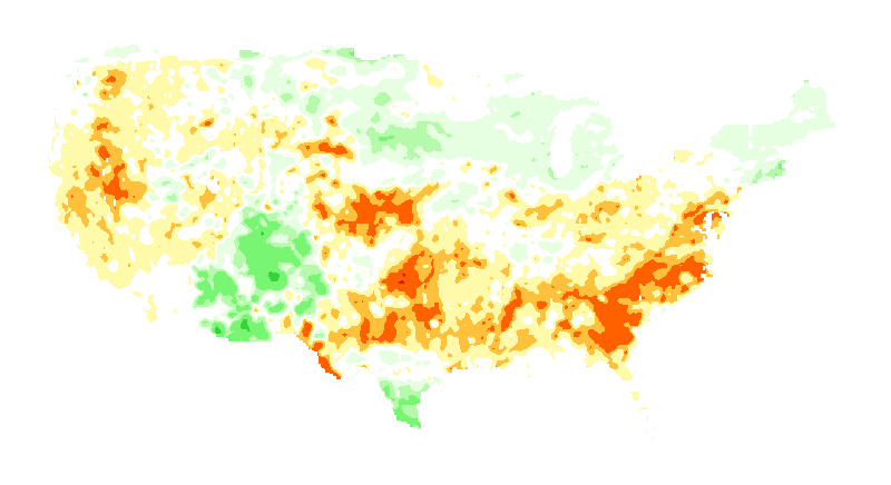 NOAH Soil Moisture Profile Anomaly 0 to 10 centimeters
