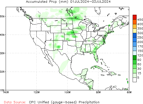 July to current Total Precipitation (millimeters)