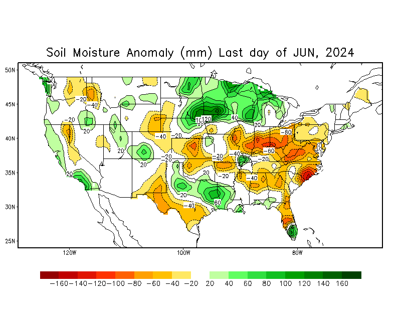 Soil Moisture Anomaly (mm)for the last Day of month 